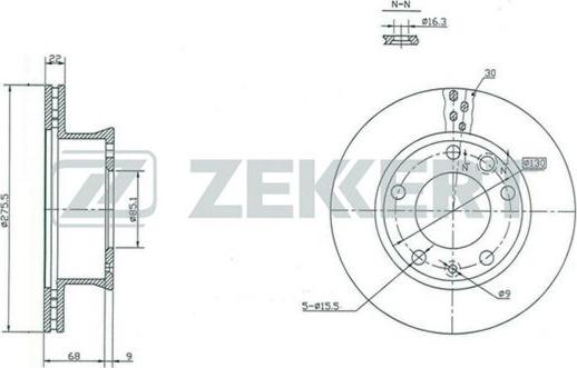 Zekkert BS-5199 - Тормозной диск autosila-amz.com