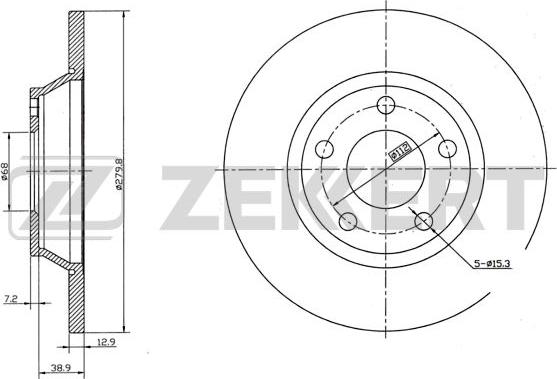 Zekkert BS-5196 - Тормозной диск autosila-amz.com