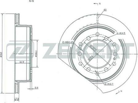 Zekkert BS-5145 - Тормозной диск autosila-amz.com