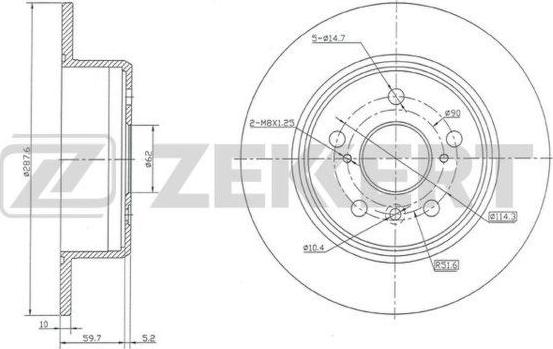 Zekkert BS-5143 - Тормозной диск autosila-amz.com