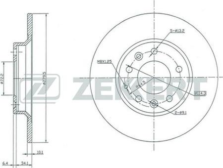 Zekkert BS-5161 - Тормозной диск autosila-amz.com