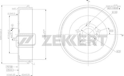Zekkert BS-5167 - Тормозной барабан autosila-amz.com