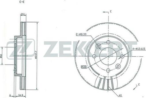 Zekkert BS-5106 - Тормозной диск autosila-amz.com