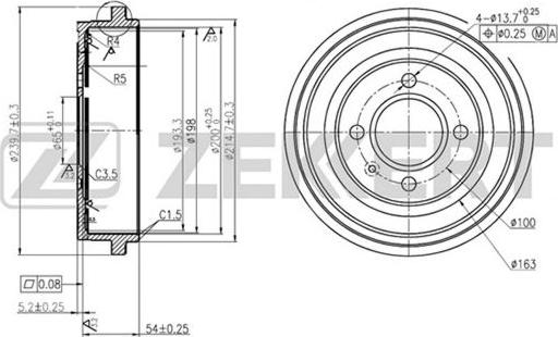 Zekkert BS-5102 - Тормозной барабан autosila-amz.com