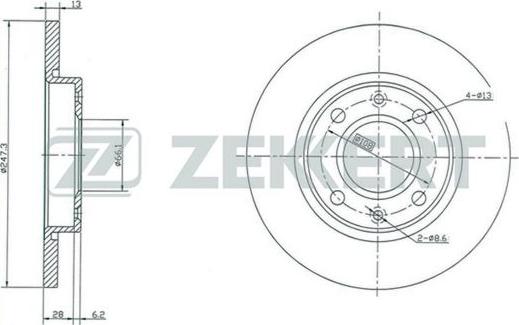 Zekkert BS-5117 - Тормозной диск autosila-amz.com