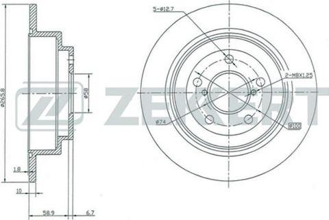 Zekkert BS-5180 - Тормозной диск autosila-amz.com
