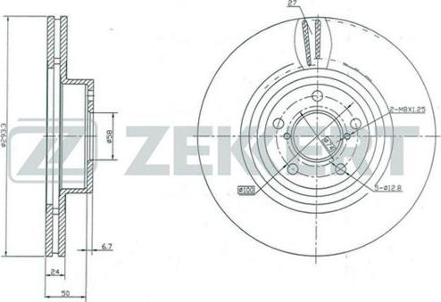 Zekkert BS-5182 - Тормозной диск autosila-amz.com