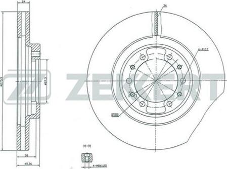 Zekkert BS-5134 - Тормозной диск autosila-amz.com