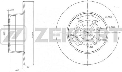 Zekkert BS-5120 - Тормозной диск autosila-amz.com