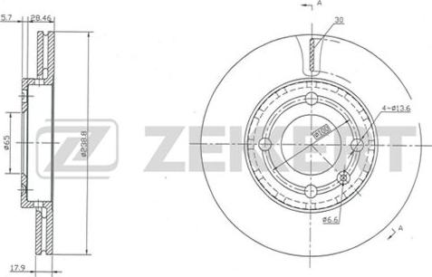 Zekkert BS-5127 - Тормозной диск autosila-amz.com