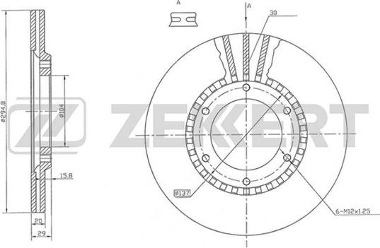 Zekkert BS-5178 - Тормозной диск autosila-amz.com