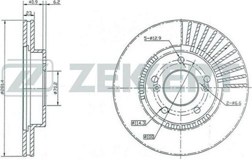 Zekkert BS-5172 - Тормозной диск autosila-amz.com