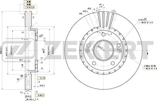 Zekkert BS5893 - Тормозной диск autosila-amz.com