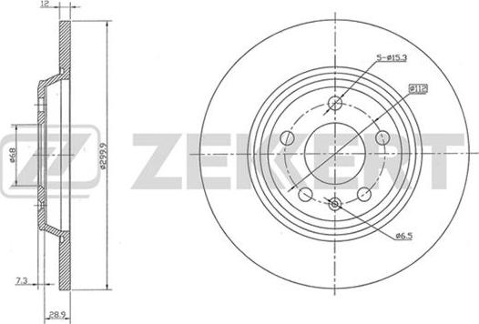 Zekkert BS-5842 - Тормозной диск autosila-amz.com