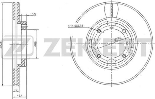 Zekkert BS-5856 - Тормозной диск autosila-amz.com