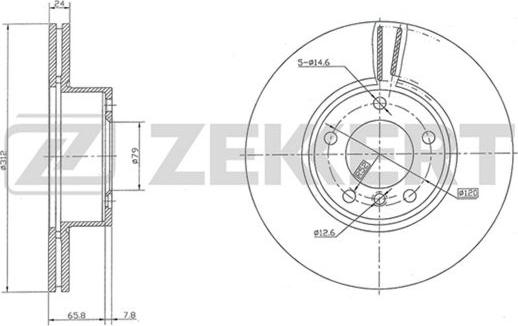 Zekkert BS-5852 - Тормозной диск autosila-amz.com