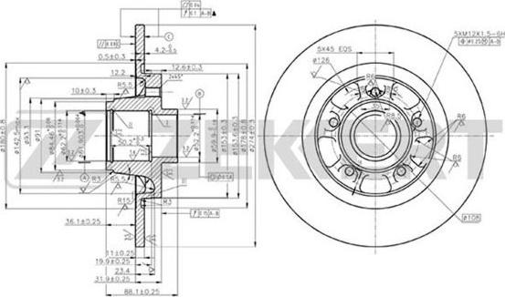 Zekkert BS-5869 - Тормозной диск autosila-amz.com