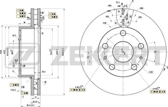 Zekkert BS-5866 - Тормозной диск autosila-amz.com