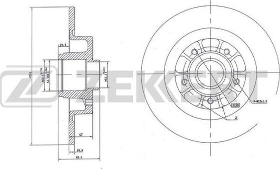 Zekkert BS-5862 - Тормозной диск autosila-amz.com