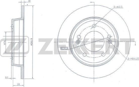 Zekkert BS-5800 - Тормозной диск autosila-amz.com
