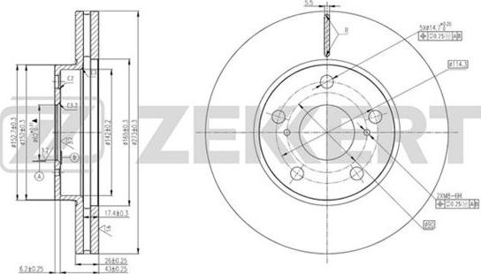 Zekkert BS-5801 - Тормозной диск autosila-amz.com
