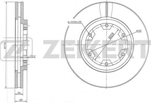 Zekkert BS-5815 - Тормозной диск autosila-amz.com