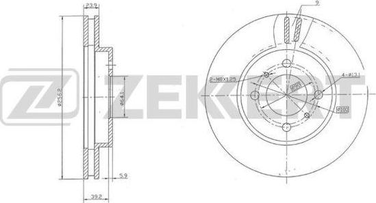 Zekkert BS-5817 - Тормозной диск autosila-amz.com