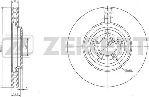 Zekkert BS-5833 - Тормозной диск autosila-amz.com