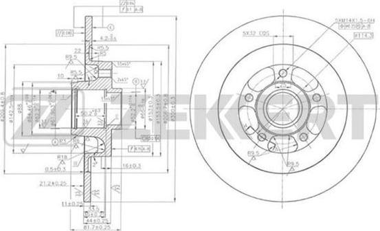 Zekkert BS-5870 - Тормозной диск autosila-amz.com