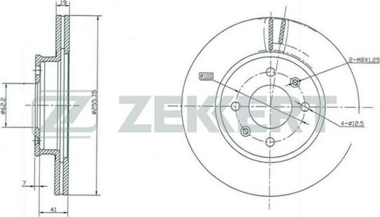 Zekkert BS-5390 - Тормозной диск autosila-amz.com