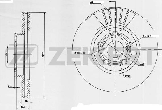 Zekkert BS-5397 - Тормозной диск autosila-amz.com