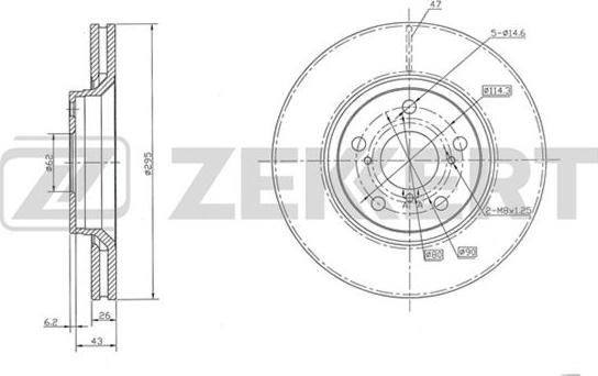 Zekkert BS-5340 - Тормозной диск autosila-amz.com