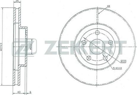 Zekkert BS-5341 - Тормозной диск autosila-amz.com