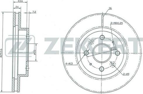 Zekkert BS-5350 - Тормозной диск autosila-amz.com