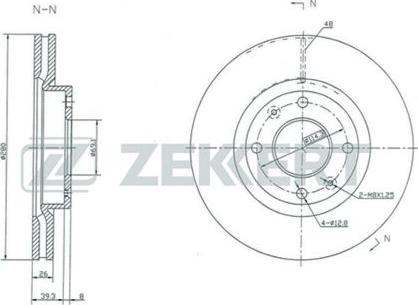 Zekkert BS-5358 - Тормозной диск autosila-amz.com