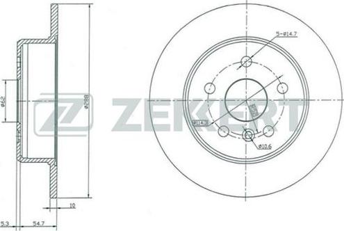 Zekkert BS-5367 - Тормозной диск autosila-amz.com