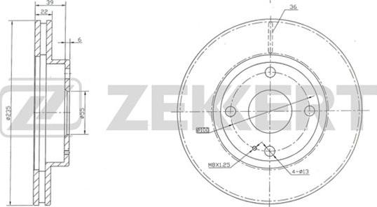 Zekkert BS-5306 - Тормозной диск autosila-amz.com