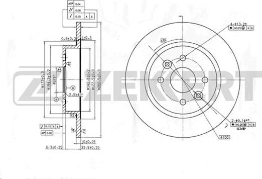 Zekkert BS-5300 - Тормозной диск autosila-amz.com