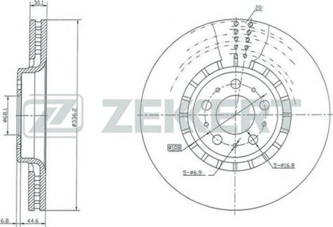 Zekkert BS-5302 - Тормозной диск autosila-amz.com