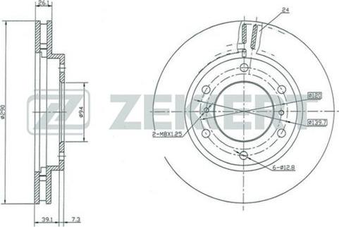 Zekkert BS-5319 - Тормозной диск autosila-amz.com