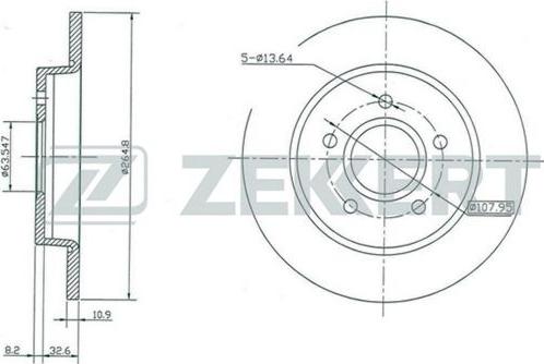 Zekkert BS-5314 - Тормозной диск autosila-amz.com