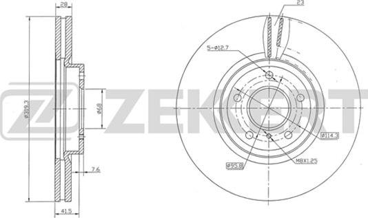 Zekkert BS-5315 - Тормозной диск autosila-amz.com