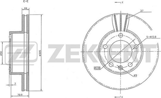 Zekkert BS-5311 - Тормозной диск autosila-amz.com