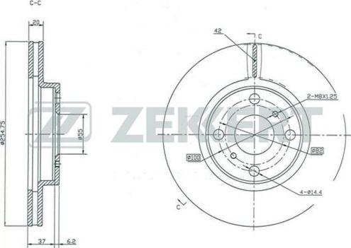 Zekkert BS-5318 - Тормозной диск autosila-amz.com