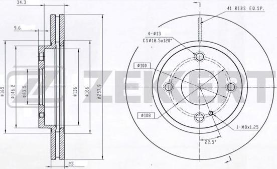 Zekkert BS-5312 - Тормозной диск autosila-amz.com