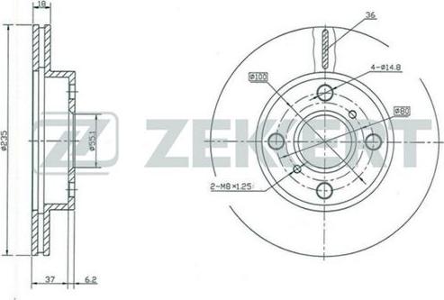 Zekkert BS-5317 - Тормозной диск autosila-amz.com