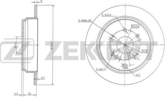 Zekkert BS-5386 - Тормозной диск autosila-amz.com