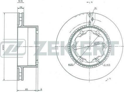 Zekkert BS-5388 - Тормозной диск autosila-amz.com