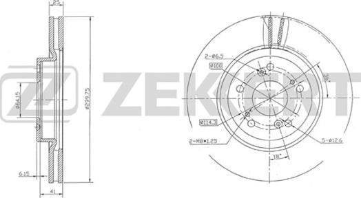 Zekkert BS-5387 - Тормозной диск autosila-amz.com