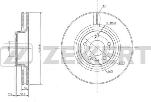 Zekkert BS-5334 - Тормозной диск autosila-amz.com